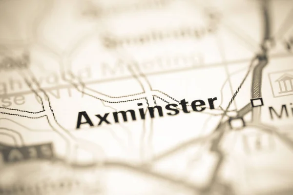 Axminster Reino Unido Sobre Mapa Geografia — Fotografia de Stock