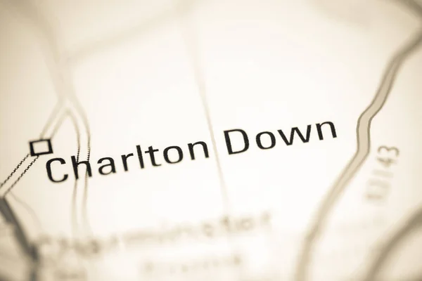 チャールトン ダウン 地理地図上のイギリス — ストック写真