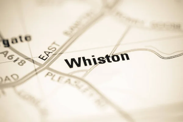 Whiston Mapie Geograficznej Wielkiej Brytanii — Zdjęcie stockowe