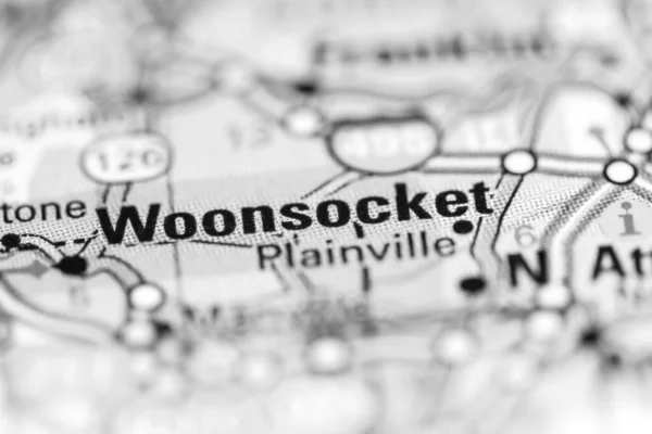 Woonsocket Massachusetts Eua Sobre Mapa Geografia — Fotografia de Stock