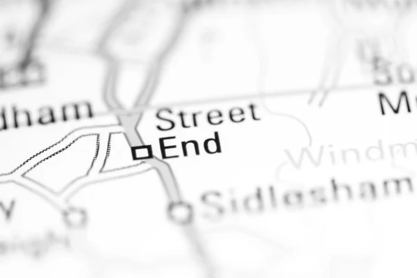 Street End. United Kingdom on a geography map