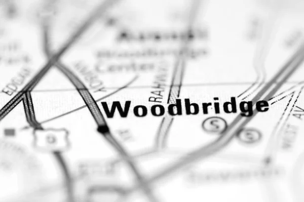 Woodbridge Mapa Geográfico Dos Eua — Fotografia de Stock