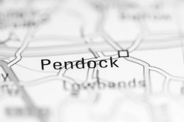 Pendock Regno Unito Una Carta Geografica — Foto Stock