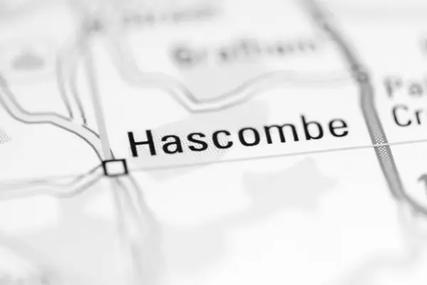 ハスコム 地理地図上のイギリス — ストック写真