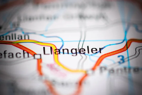 Лангельєр Велика Британія Географічній Карті — стокове фото