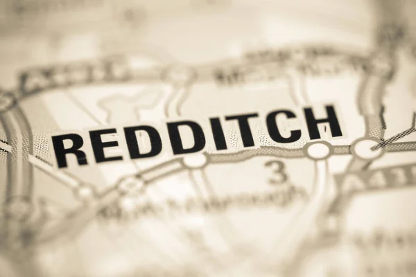 Redditch Regno Unito Una Carta Geografica — Foto Stock