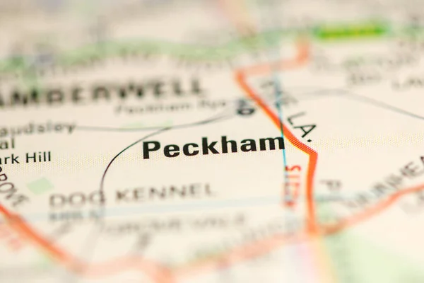 Peckham Una Mappa Del Regno Unito — Foto Stock