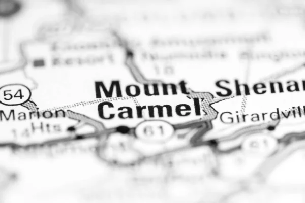 Monte Carmelo Pensilvânia Eua Sobre Mapa Geografia — Fotografia de Stock