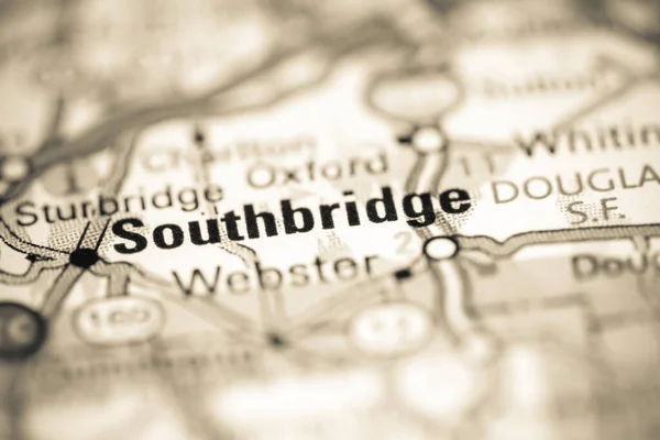 Southbridge Massachusetts Eua Sobre Mapa Geografia — Fotografia de Stock