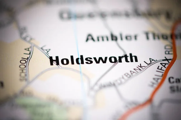 Holdsworth Mapa Geográfico Reino Unido — Fotografia de Stock