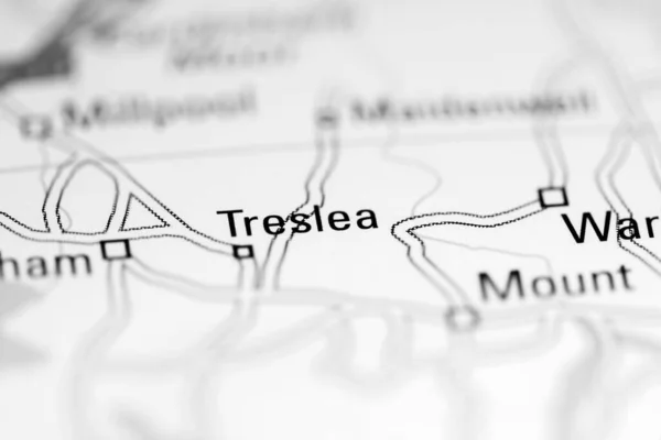 トレスリー 地理地図上のイギリス — ストック写真