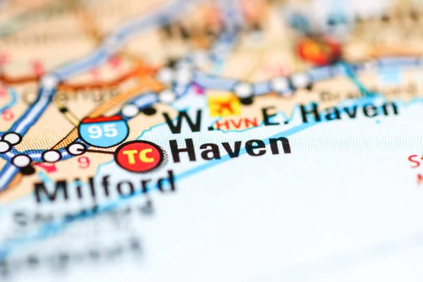 West Haven Connecticut Eua Sobre Mapa Geografia — Fotografia de Stock