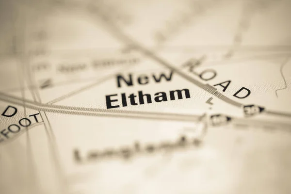New Eltham Χάρτη Του Ηνωμένου Βασιλείου — Φωτογραφία Αρχείου