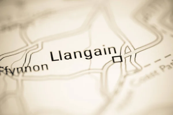 Лангаїн Велика Британія Географічній Карті — стокове фото