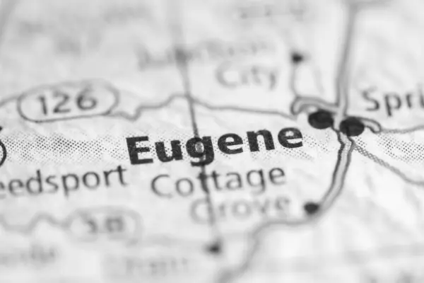 Eugene Geographical Map Usa — Stock Photo, Image