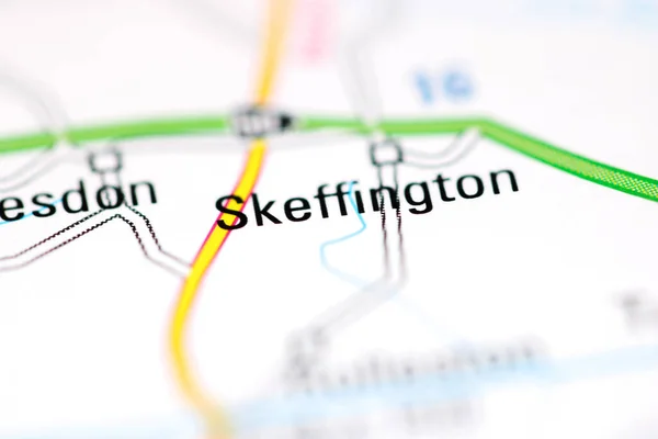 Skeffingtton Una Mappa Geografica Del Regno Unito — Foto Stock