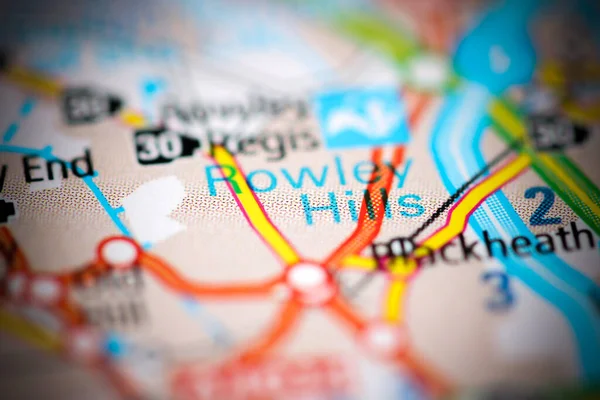 Rowley Hills Een Geografische Kaart Van Verenigd Koninkrijk — Stockfoto