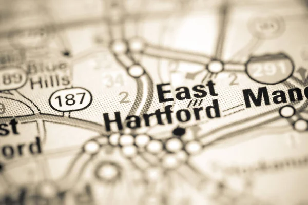 East Hartford Connecticut Eeuu Mapa Geográfico — Foto de Stock