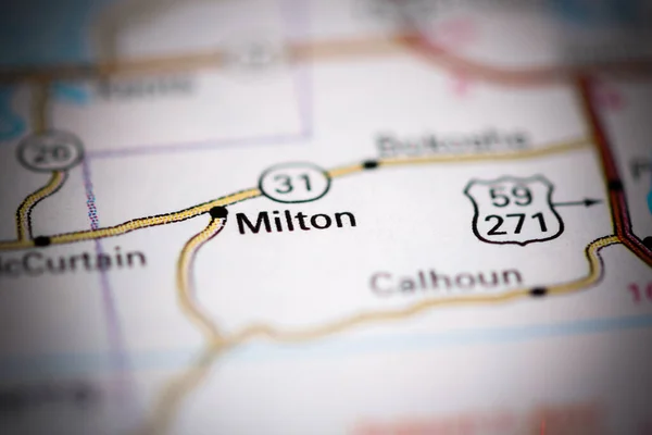 Milton Oklahoma Usa Geography Map — Stock Photo, Image