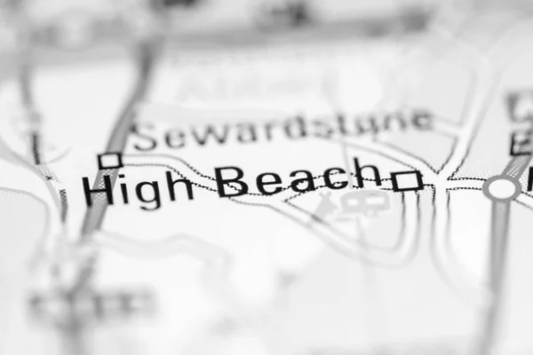 High Beach Förenade Kungariket Geografisk Karta — Stockfoto