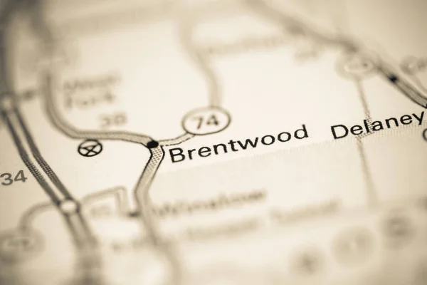 Het Brentwood Arkansas Usa Een Aardrijkskundekaart — Stockfoto