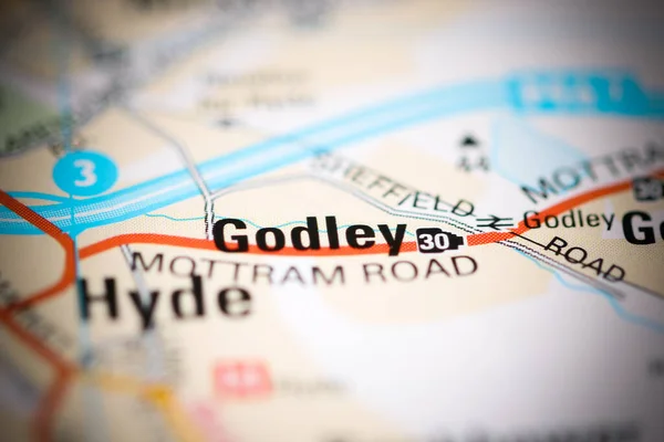 Godley Mapa Geográfico Reino Unido — Fotografia de Stock