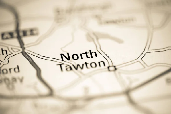 Norte Tawton Reino Unido Sobre Mapa Geografia — Fotografia de Stock