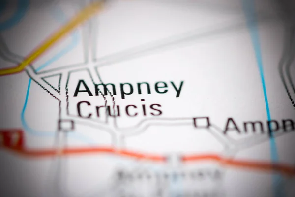 Ampney Crucis Reino Unido Sobre Mapa Geografia — Fotografia de Stock