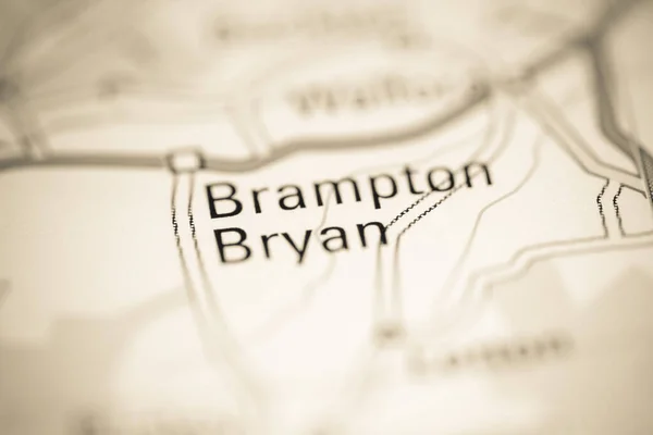 Μπράμπτον Μπράιαν Ηνωμένο Βασίλειο Χάρτη Γεωγραφίας — Φωτογραφία Αρχείου