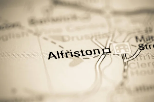 アルフリストン 地理地図上のイギリス — ストック写真