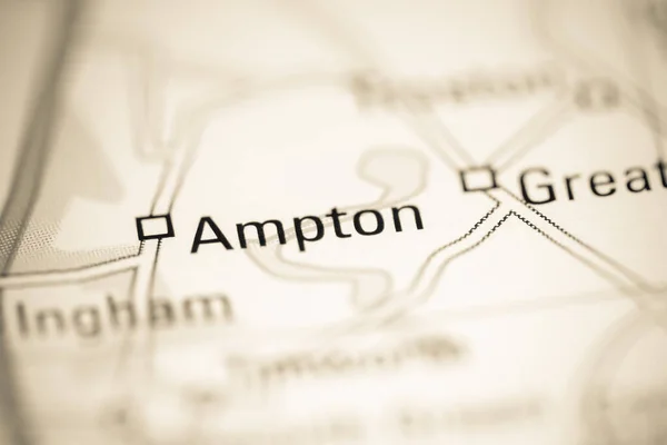 Ampton Reino Unido Sobre Mapa Geografia — Fotografia de Stock