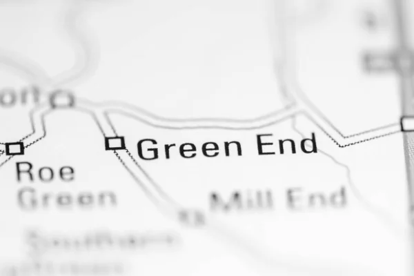 Зелений Кінець Велика Британія Географічній Карті — стокове фото