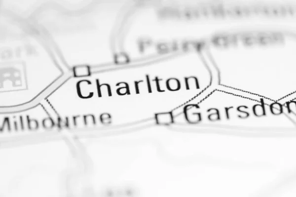 Τσάρλτον Ηνωμένο Βασίλειο Χάρτη Γεωγραφίας — Φωτογραφία Αρχείου