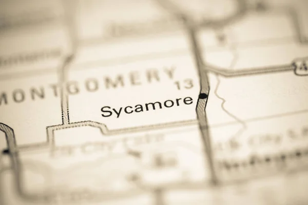 Sycamore Kansas Stany Zjednoczone Mapie Geograficznej — Zdjęcie stockowe