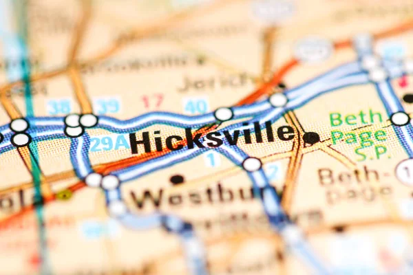 Hicksville Nova Iorque Eua Sobre Mapa Geografia — Fotografia de Stock