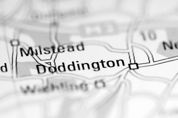 Doddington Vagyok Egyesült Királyság Földrajzi Térképen — Stock Fotó