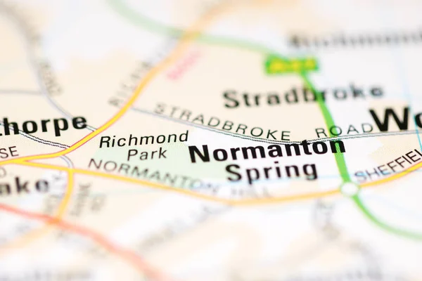 Normanton Spring on a geographical map of UK