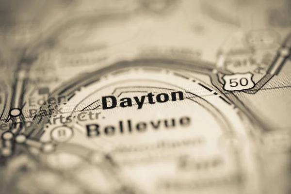 Dayton Χάρτη Των Ηνωμένων Πολιτειών Της Αμερικής — Φωτογραφία Αρχείου