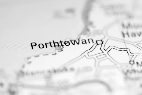 Porthtowan Regno Unito Una Carta Geografica — Foto Stock