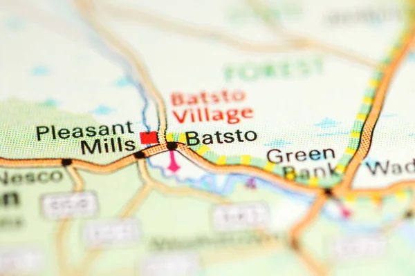 バトストだ ニュージャージー州 地理地図上のアメリカ — ストック写真