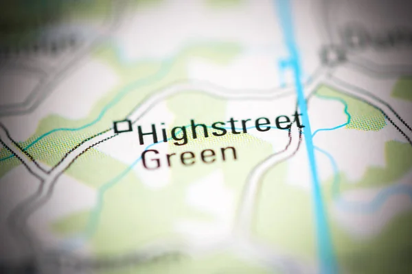 Highstreet Green Regno Unito Una Carta Geografica — Foto Stock