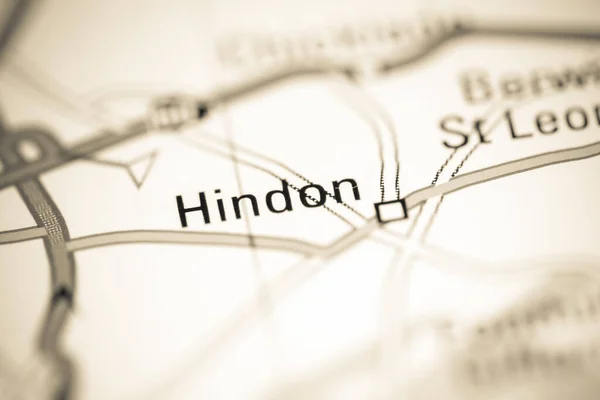 Hindon United Kingdom Geographical Map — 图库照片