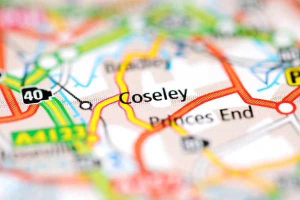 Coseley Mapa Geográfico Del Reino Unido —  Fotos de Stock