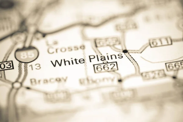Γουάιτ Πλέινς Βιρτζίνια Ηπα Χάρτη Γεωγραφίας — Φωτογραφία Αρχείου