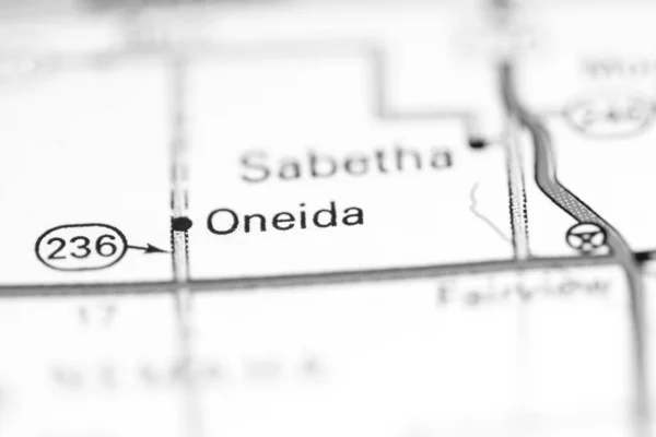 Oneida Kansas Eeuu Mapa Geográfico — Foto de Stock