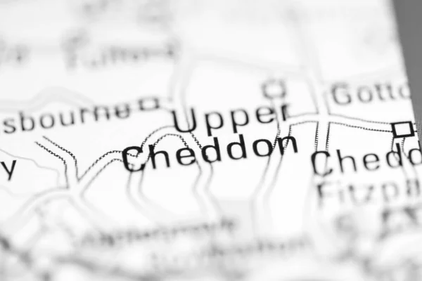 アッパー チェドン 地理地図上のイギリス — ストック写真