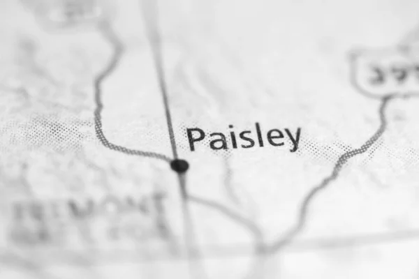 Paisley Geografické Mapě Usa — Stock fotografie