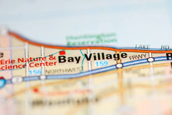 Bay Village on a map of the United States of America