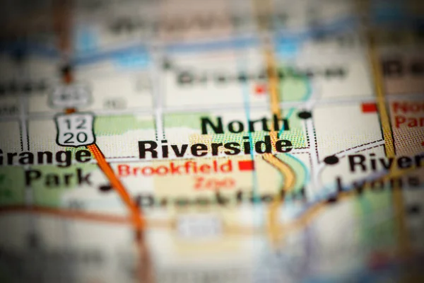 North Riverside Mapie Stanów Zjednoczonych Ameryki — Zdjęcie stockowe