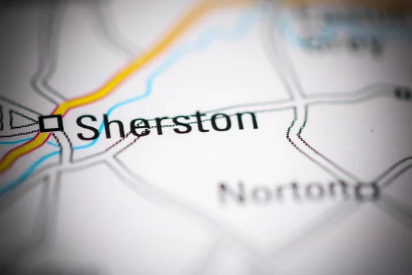 シャーストン 地理地図上のイギリス — ストック写真